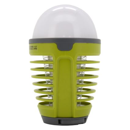 Candeeiro recarregável portátil LED com armadilha de insetos LED/2W/3,7V 1800 mAh IPX4 verde