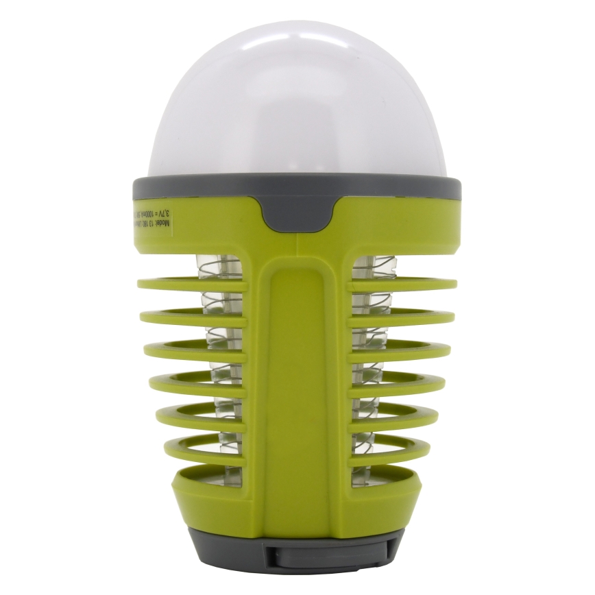 Candeeiro recarregável portátil LED com armadilha de insetos LED/2W/3,7V 1800 mAh IPX4 verde
