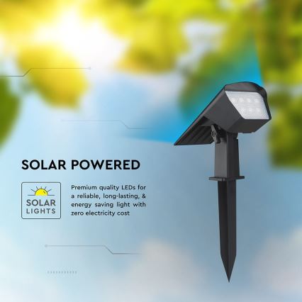 Candeeiro solar 2 em 1 LED/1,3W/3,7V 3000/4000/6400K IP65 1200 mAh