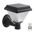 Candeeiro solar de parede LED com regulação LED/0,8W/5,5V 3000/4000/6400K IP44 + controlo remoto