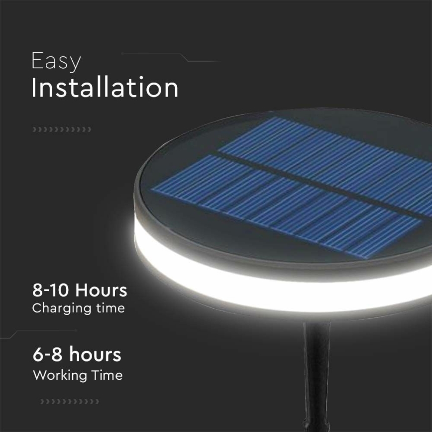 Candeeiro solar exterior LED LED/1,8W/3,7V IP54 3000K 1800 mAh
