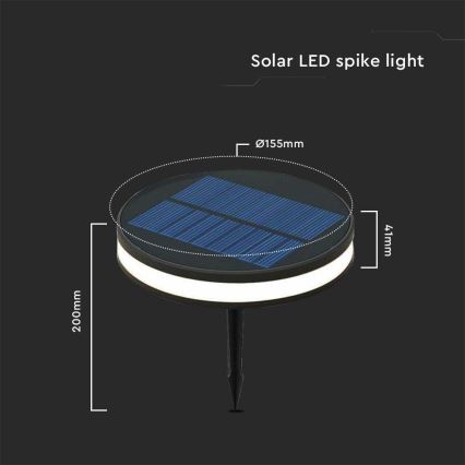 Candeeiro solar exterior LED LED/1,8W/3,7V IP54 3000K 1800 mAh
