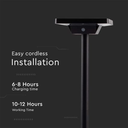 Candeeiro solar exterior LED 2em1 LED/2W/3,7V IP65 3000/4000/6500K 2600 mAh