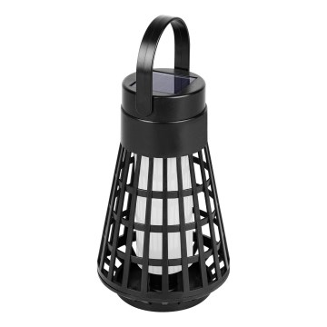 Candeeiro solar LED com sensor 2 em 1 LED/1W/3,7V IP54 300 mAh preto