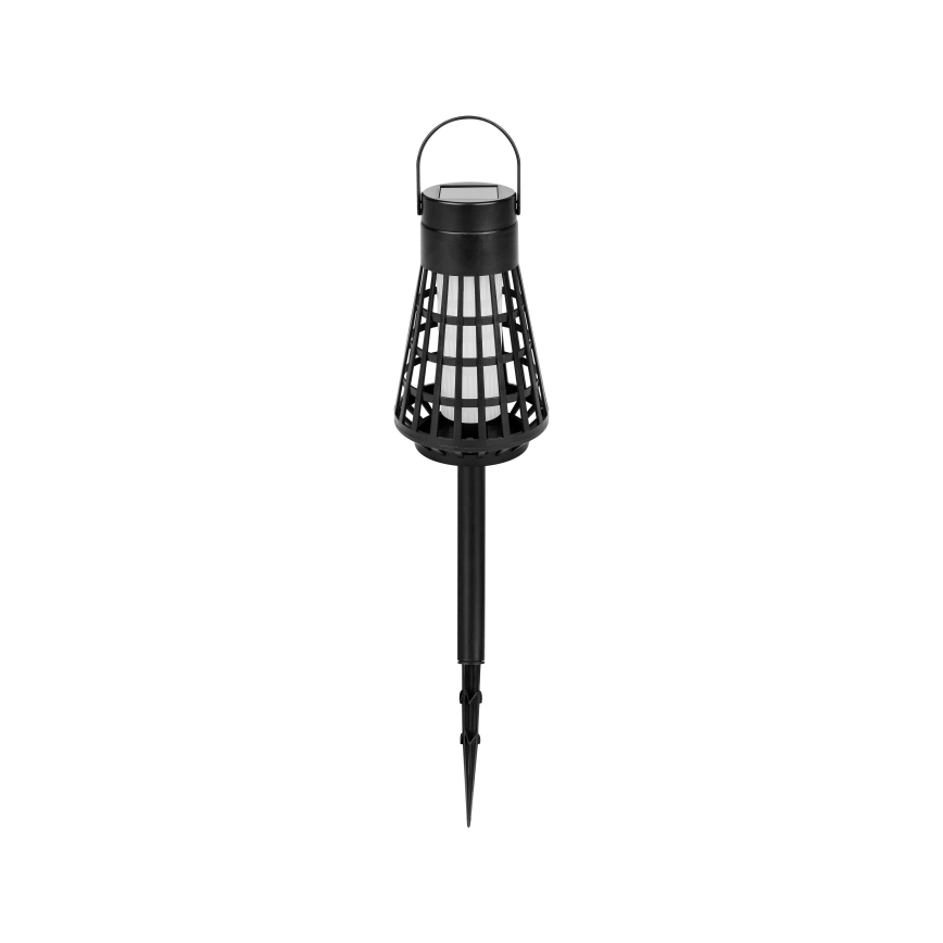 Candeeiro solar LED com sensor 2 em 1 LED/1W/3,7V IP54 300 mAh preto