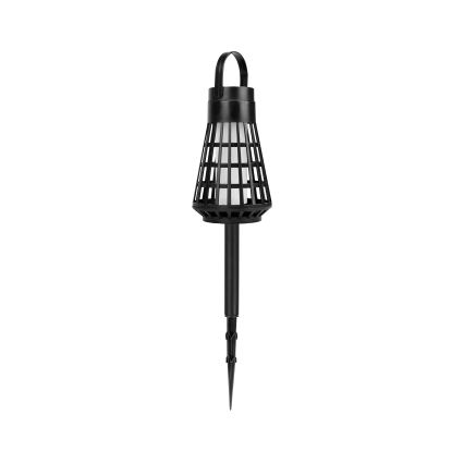 Candeeiro solar LED com sensor 2 em 1 LED/1W/3,7V IP54 300 mAh preto