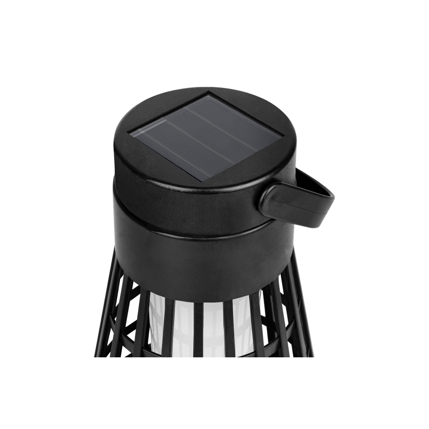Candeeiro solar LED com sensor 2 em 1 LED/1W/3,7V IP54 300 mAh preto