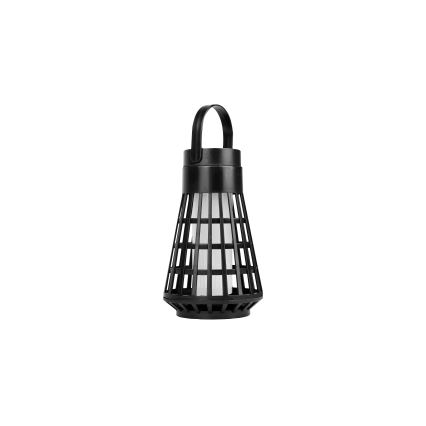 Candeeiro solar LED com sensor 2 em 1 LED/1W/3,7V IP54 300 mAh preto