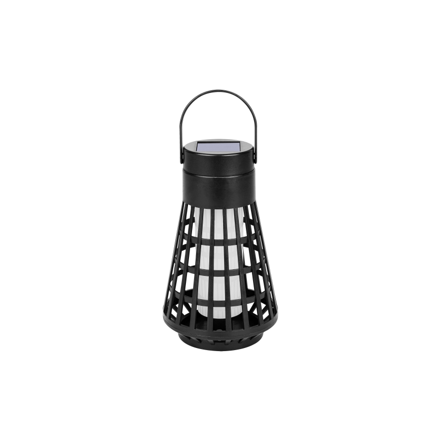 Candeeiro solar LED com sensor 2 em 1 LED/1W/3,7V IP54 300 mAh preto