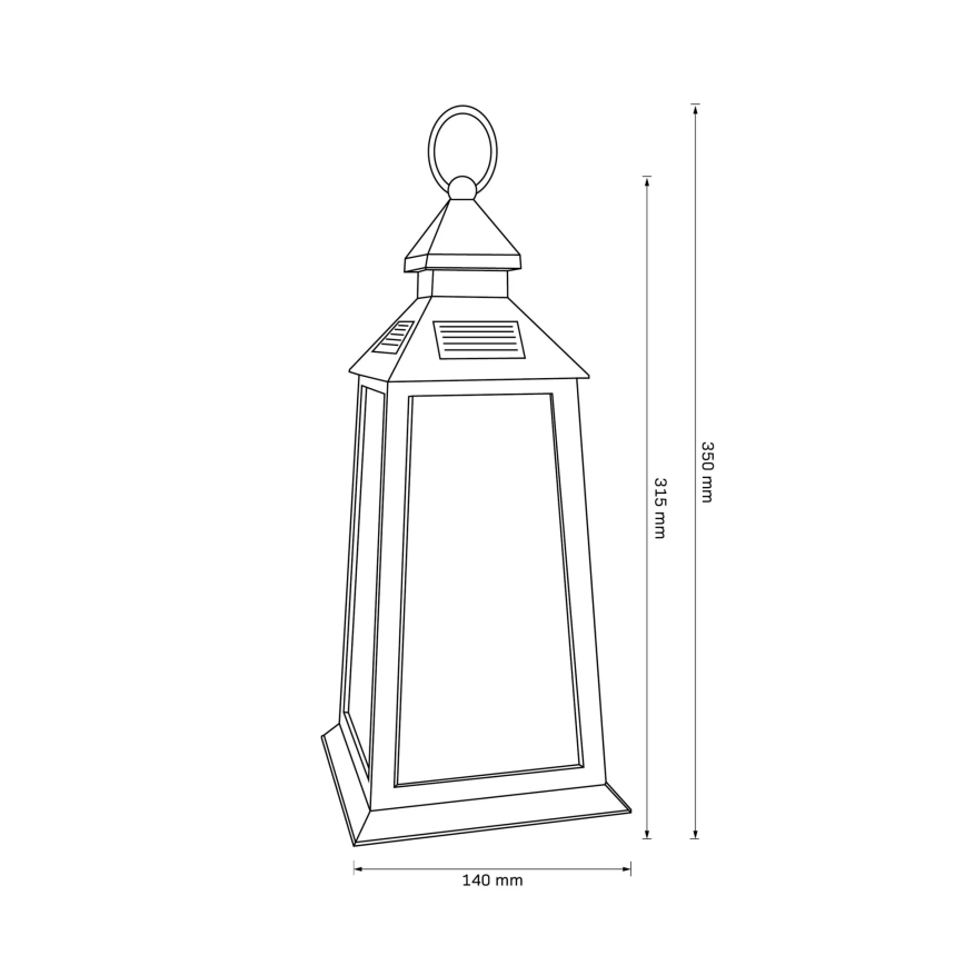 Candeeiro solar LED FENIX LED/1,2V 200 mAh IP44 preto
