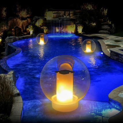 Candeeiro solar LED LED/900mAh IP68 branco