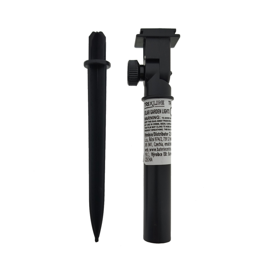 Candeeiro solar LED RGB 10xLED/1,2V 300 mAh IP44 preto