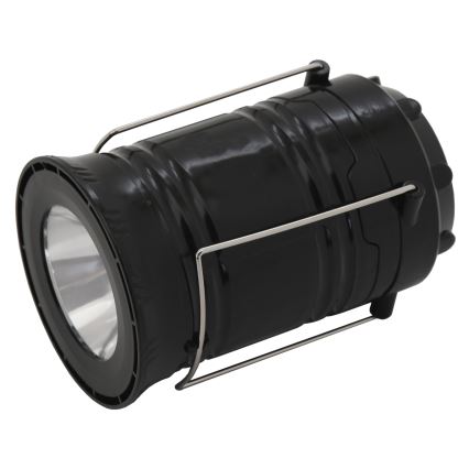Candeeiro solar portátil LED LED/1200mAh preto
