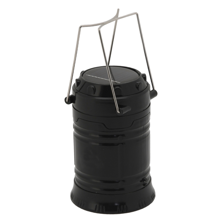 Candeeiro solar portátil LED LED/1200mAh preto