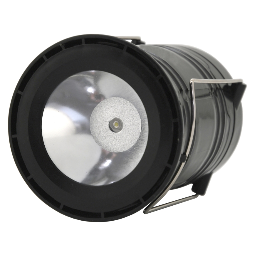 Candeeiro solar portátil LED LED/1200mAh preto