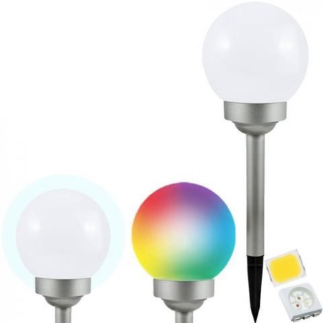 Candeeiro solar RGB LED LED/0,2W/AA 1,2V/600mAh IP44