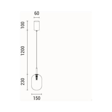 Candeeiro suspenso 1xE14/25W/230V branco diâmetro 15 cm