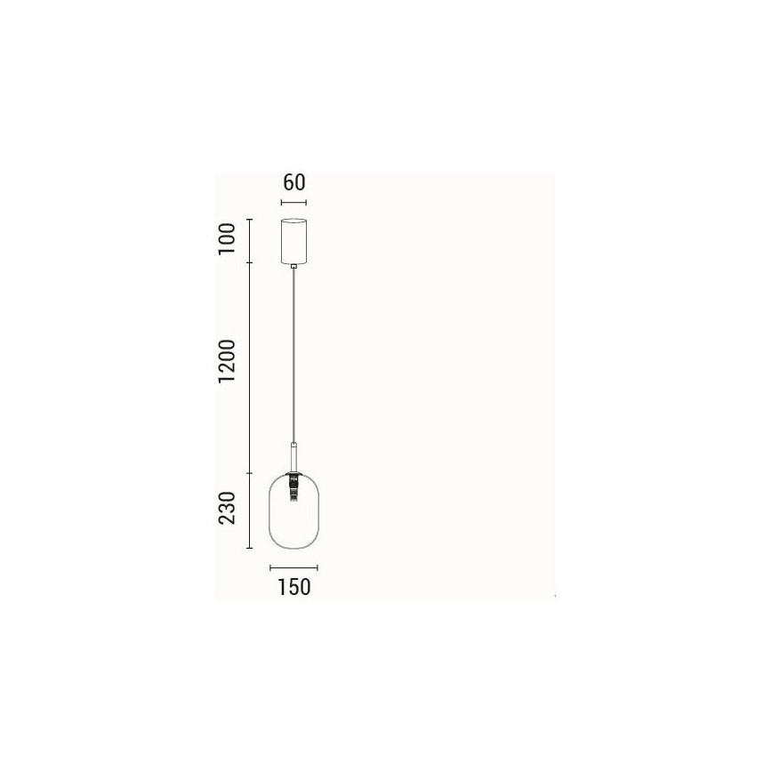 Candeeiro suspenso 1xE14/25W/230V castanho pr. 15 cm