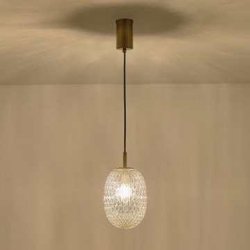 Candeeiro suspenso 1xE14/25W/230V transparente diâmetro 15 cm