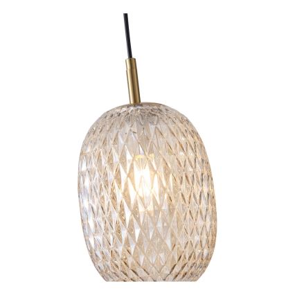 Candeeiro suspenso 1xE14/25W/230V transparente diâmetro 15 cm