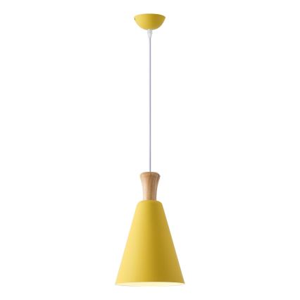 Candeeiro suspenso 1xE27/15W/230V amarelo diâmetro 20 cm