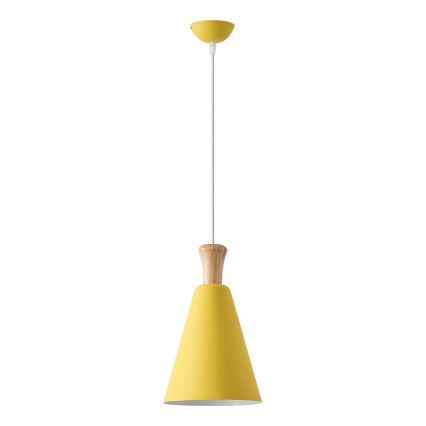 Candeeiro suspenso 1xE27/15W/230V amarelo diâmetro 20 cm