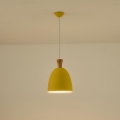Candeeiro suspenso 1xE27/15W/230V amarelo diâmetro 23 cm