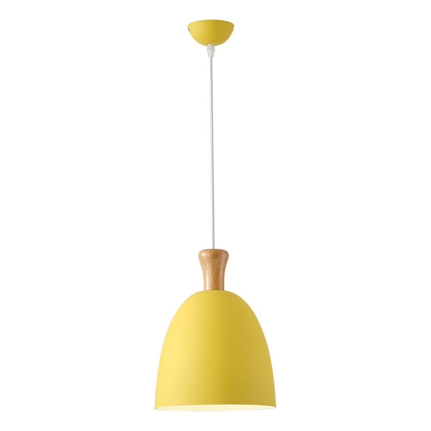 Candeeiro suspenso 1xE27/15W/230V amarelo diâmetro 23 cm