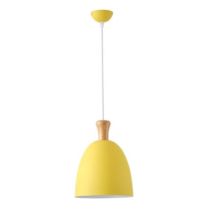 Candeeiro suspenso 1xE27/15W/230V amarelo diâmetro 23 cm