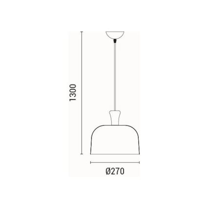 Candeeiro suspenso 1xE27/15W/230V amarelo pr. 27 cm