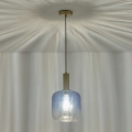 Candeeiro suspenso 1xE27/15W/230V azul/fumado diâmetro 20 cm