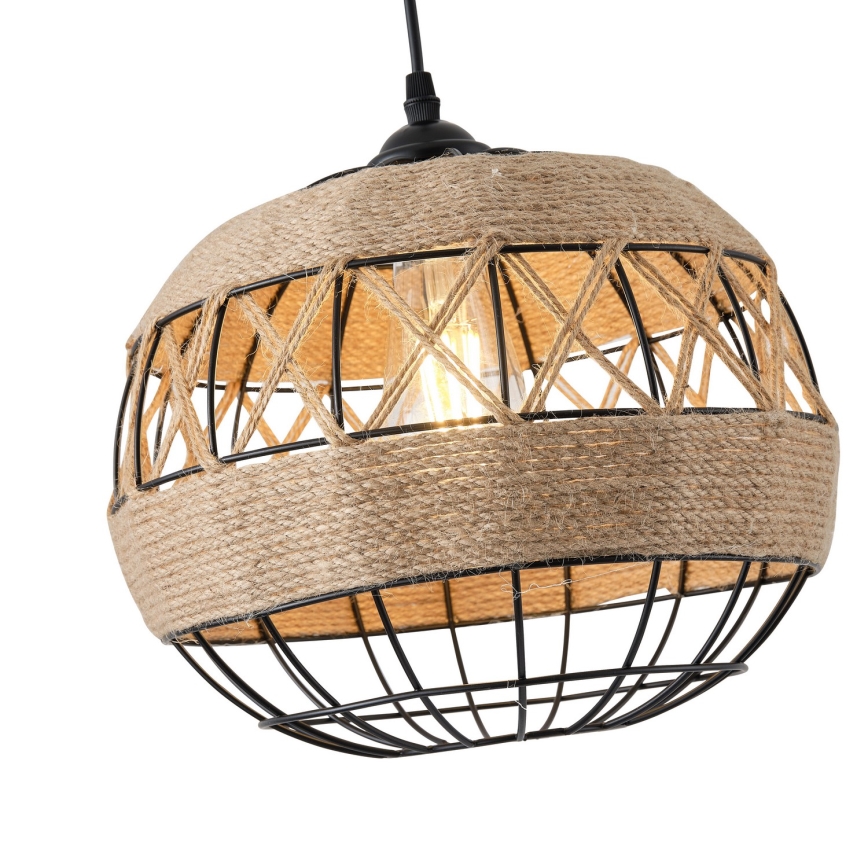 Candeeiro suspenso 1xE27/15W/230V bege