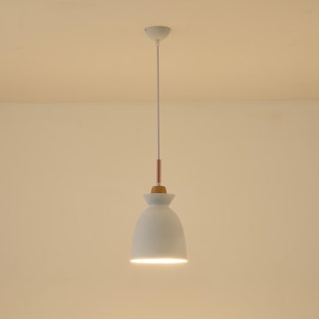 Candeeiro suspenso 1xE27/15W/230V branco diâmetro 19,5 cm