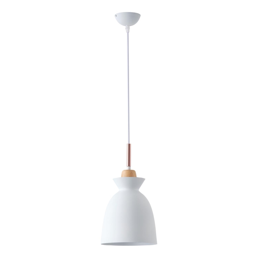 Candeeiro suspenso 1xE27/15W/230V branco diâmetro 19,5 cm