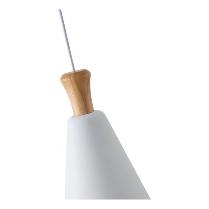 Candeeiro suspenso 1xE27/15W/230V branco diâmetro 20 cm