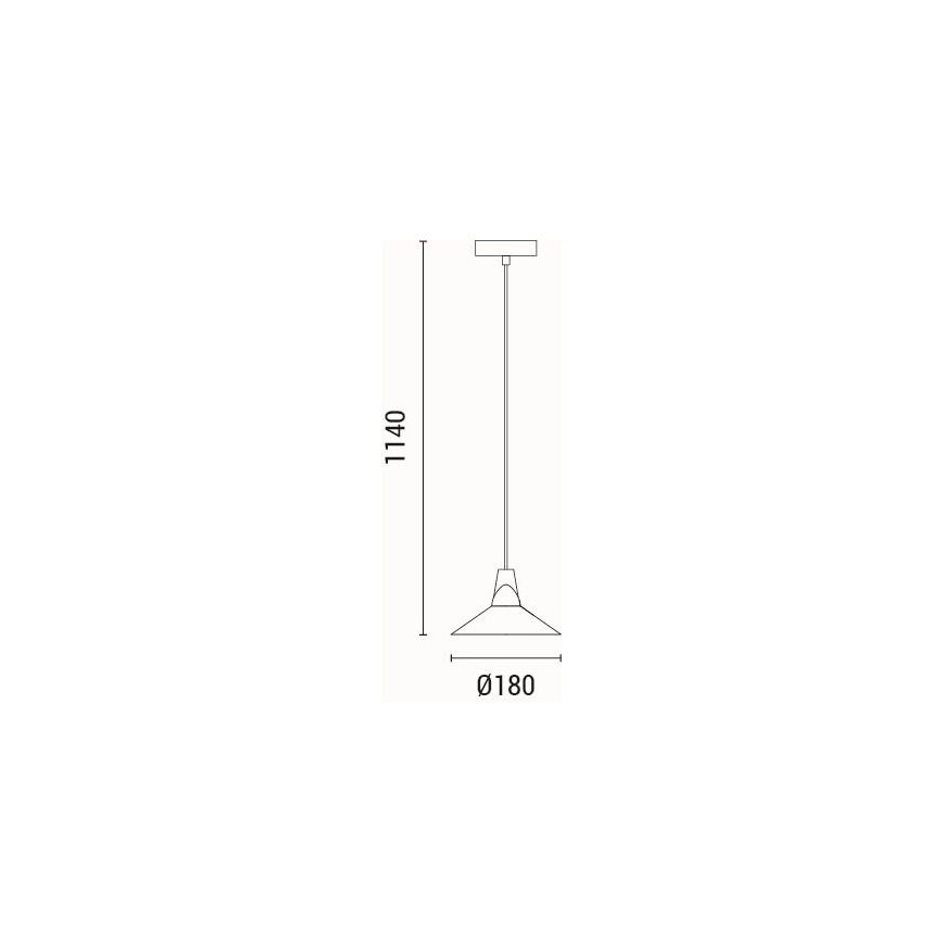 Candeeiro suspenso 1xE27/15W/230V branco