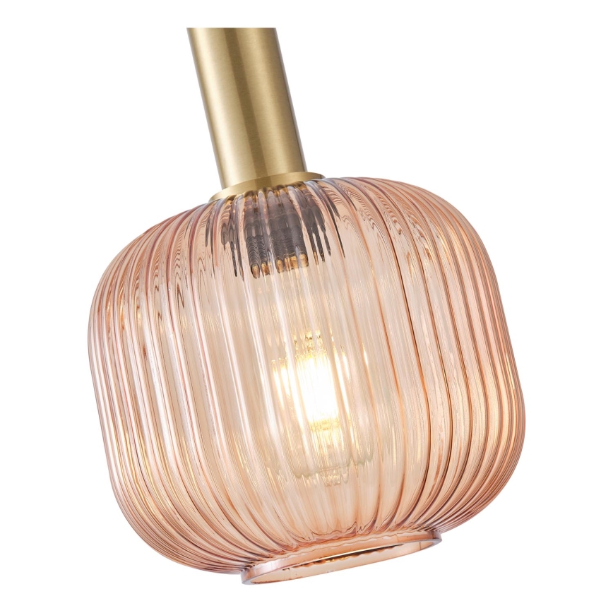 Candeeiro suspenso 1xE27/15W/230V castanho diâmetro 20 cm