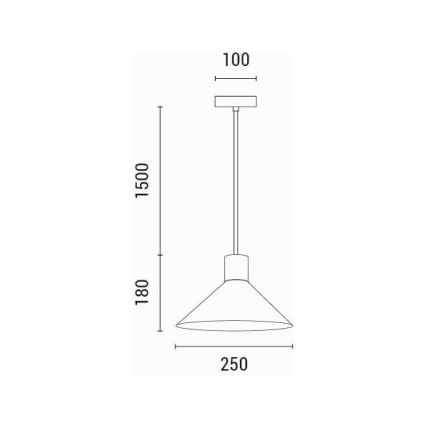 Candeeiro suspenso 1xE27/15W/230V creme