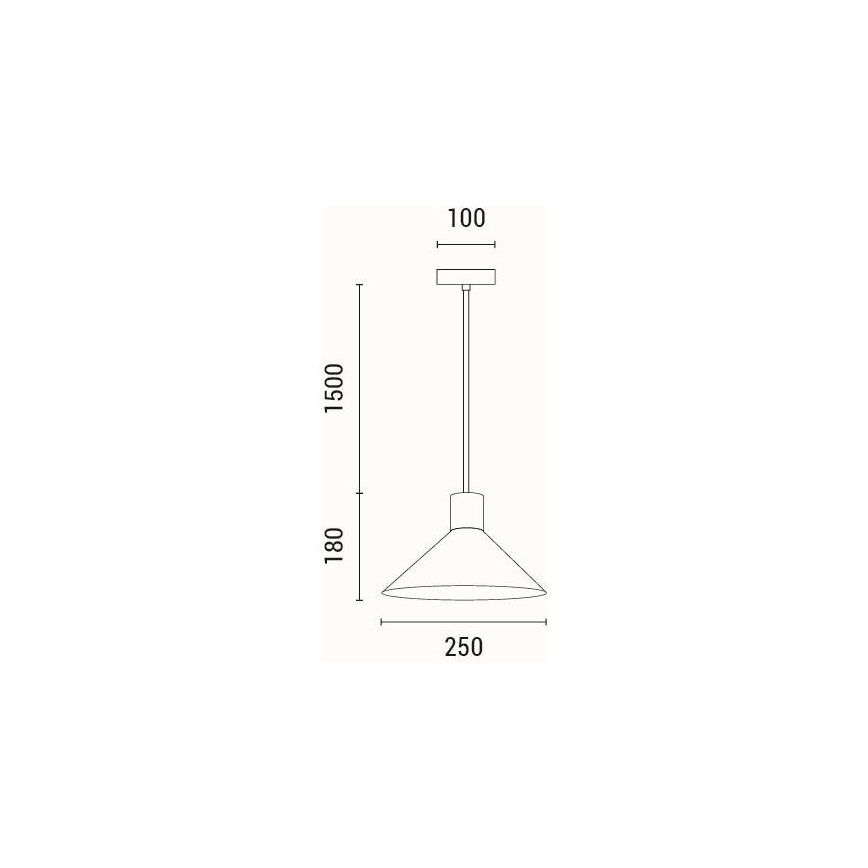 Candeeiro suspenso 1xE27/15W/230V creme