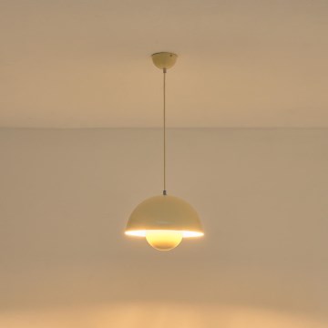 Candeeiro suspenso 1xE27/15W/230V creme