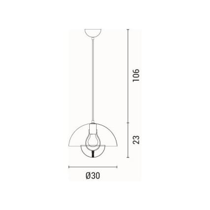 Candeeiro suspenso 1xE27/15W/230V creme