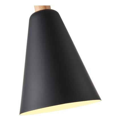 Candeeiro suspenso 1xE27/15W/230V preto diâmetro 20 cm