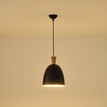 Candeeiro suspenso 1xE27/15W/230V preto diâmetro 23 cm
