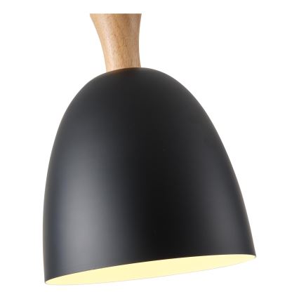 Candeeiro suspenso 1xE27/15W/230V preto diâmetro 23 cm