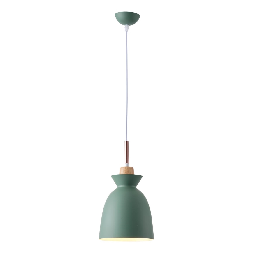 Candeeiro suspenso 1xE27/15W/230V verde diâmetro 19,5 cm