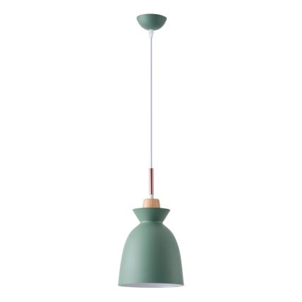 Candeeiro suspenso 1xE27/15W/230V verde diâmetro 19,5 cm