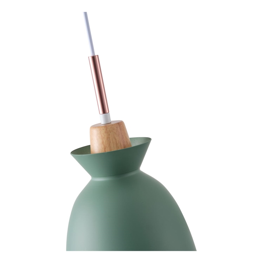 Candeeiro suspenso 1xE27/15W/230V verde diâmetro 19,5 cm