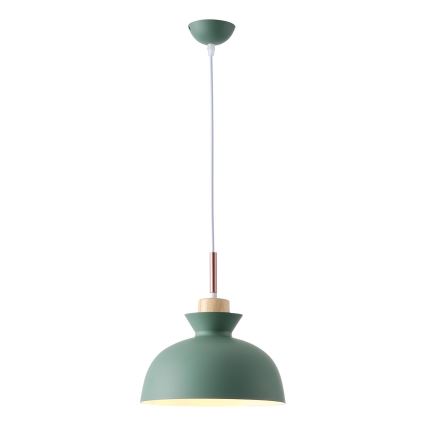 Candeeiro suspenso 1xE27/15W/230V verde diâmetro 28 cm