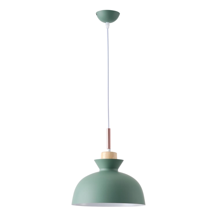 Candeeiro suspenso 1xE27/15W/230V verde diâmetro 28 cm