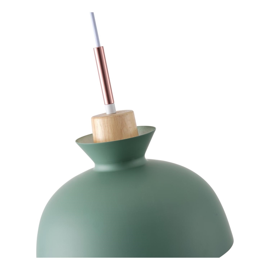 Candeeiro suspenso 1xE27/15W/230V verde diâmetro 28 cm